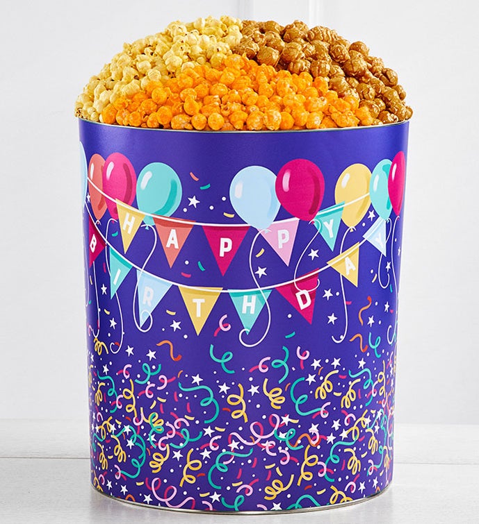 Birthday Balloons Popcorn Tins